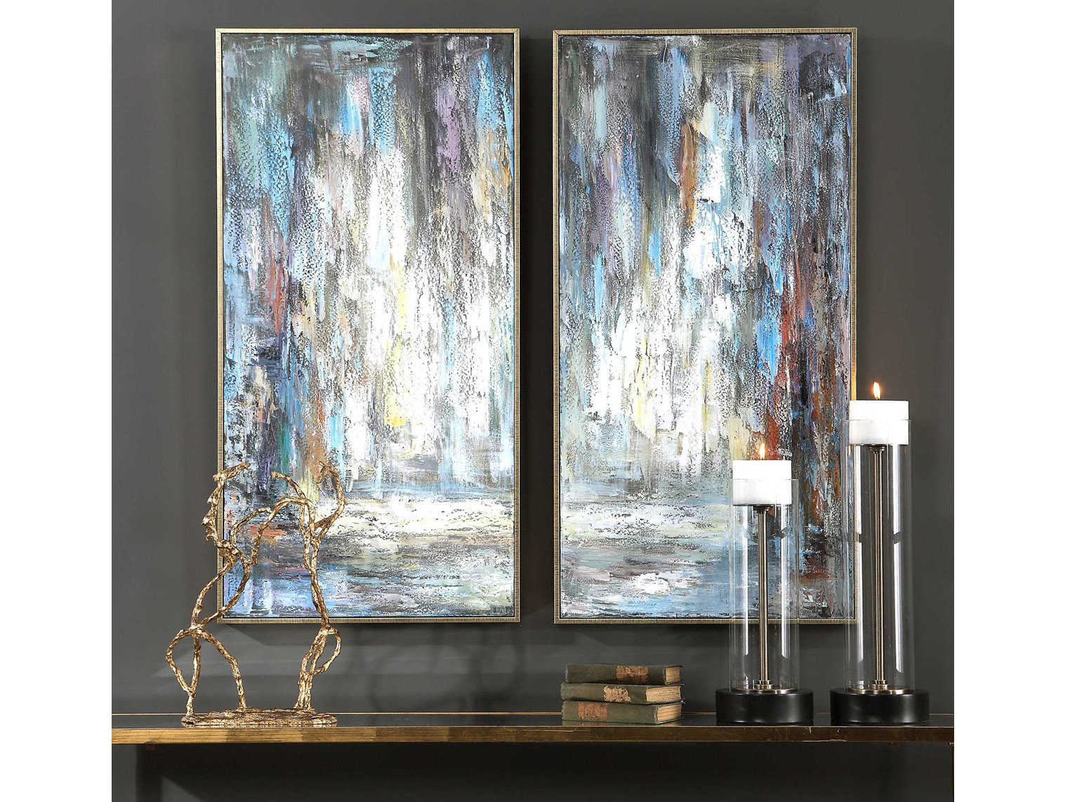 Uttermost Artists Antique Gold Canvas Wall Art (Set of 2) UT31327