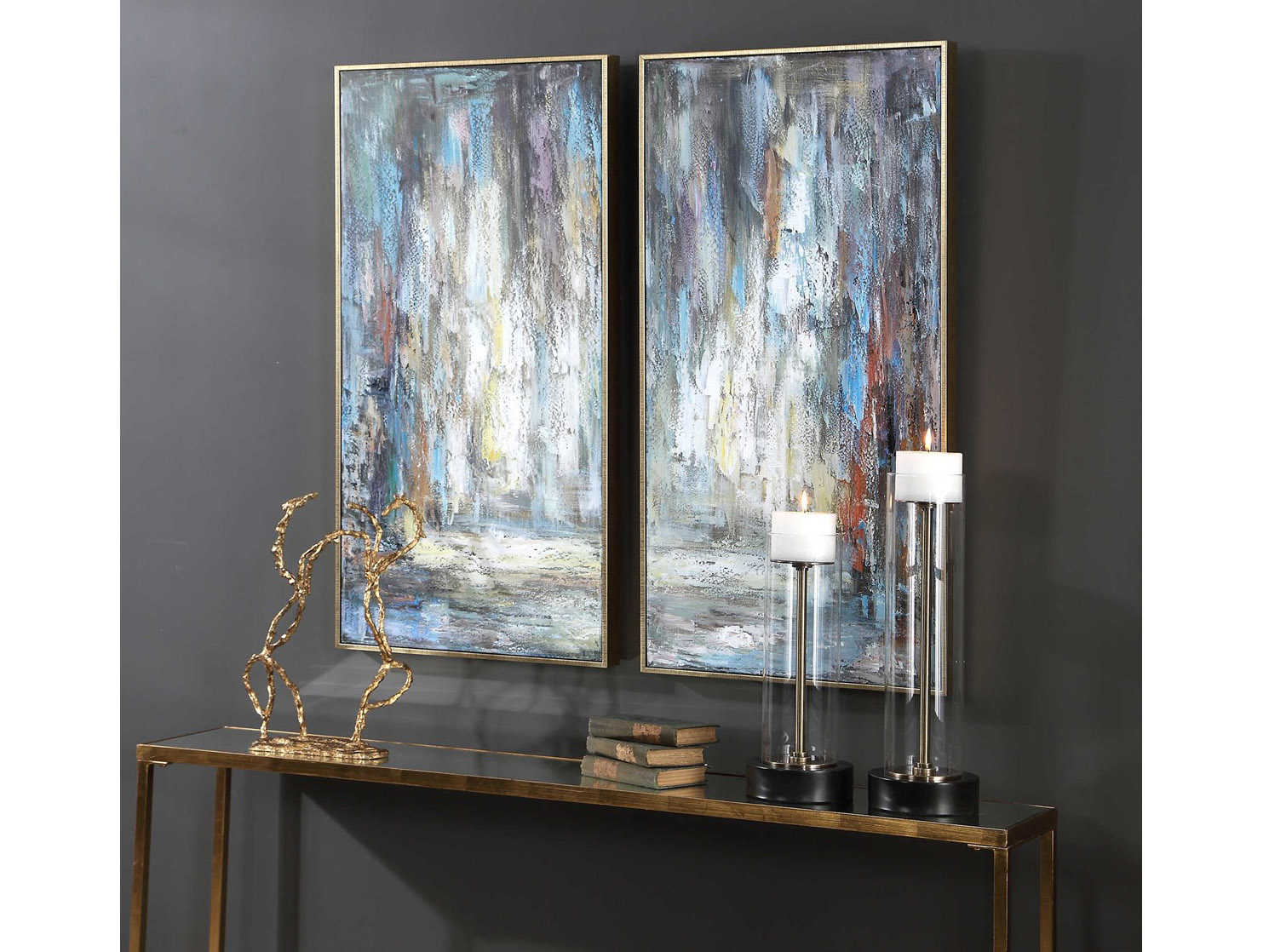 Uttermost Artists Antique Gold Canvas Wall Art (Set of 2) UT31327