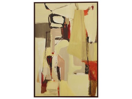 Uttermost Peaches Framed Abstract Canvas Wall Art