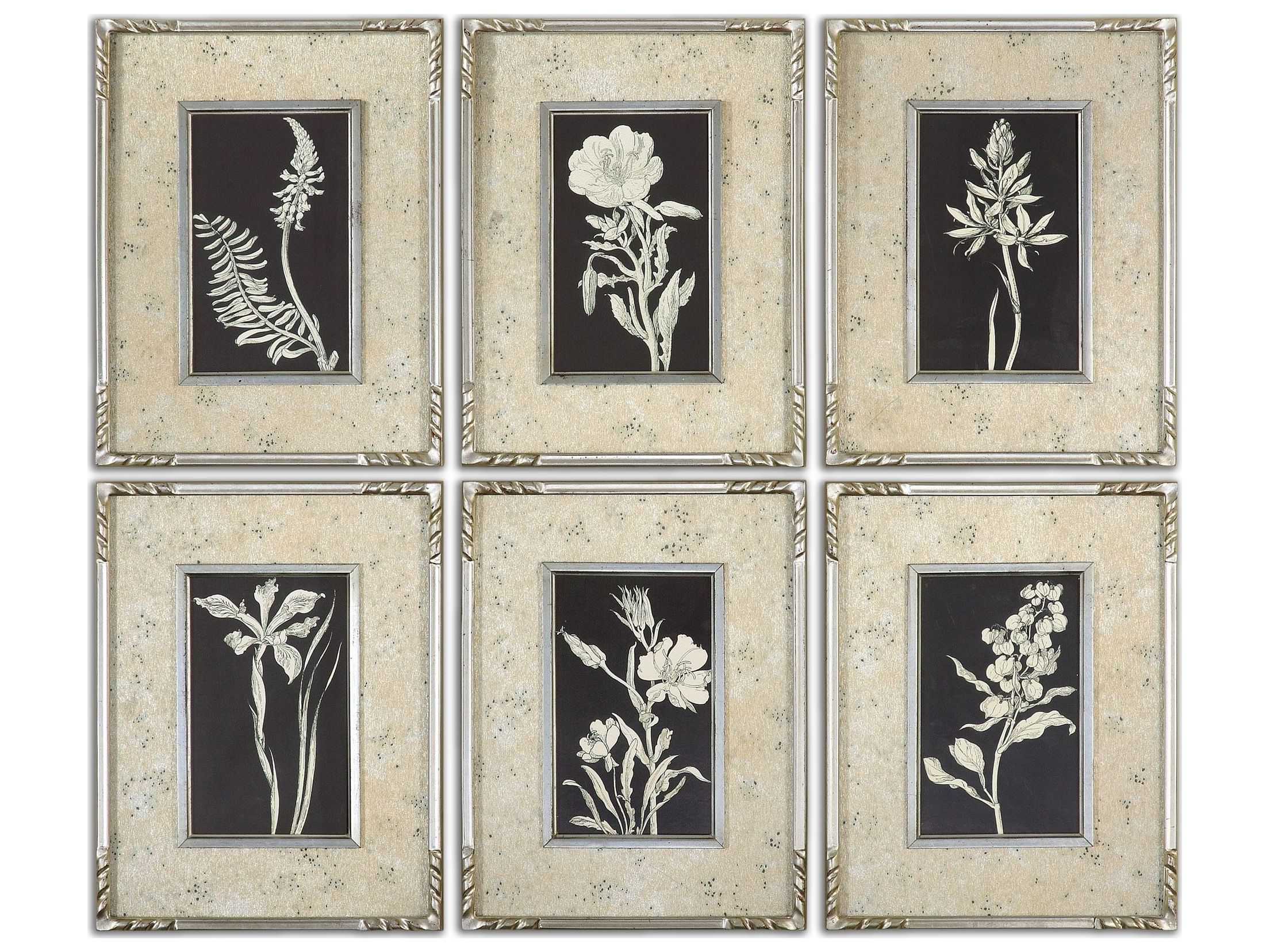 Uttermost Glowing Florals Framed Wall Art (6 Piece Set) UT41535