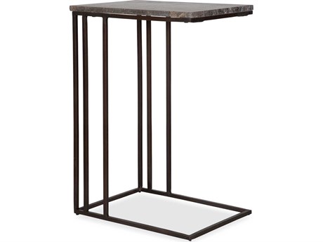 Uttermost Theodore Rectangular Marble Dark Bronze End Table
