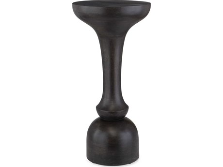 Uttermost Gambit Round Wood Black End Table