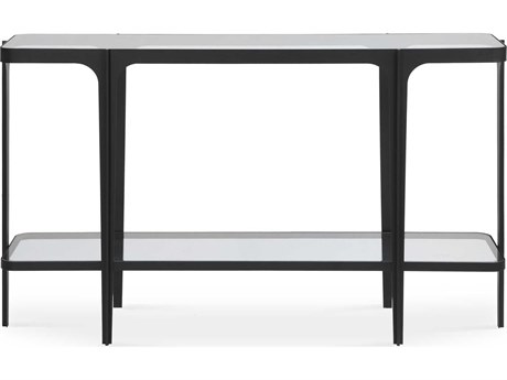 Uttermost Atchison Rectangular Glass Satin Black Console Table