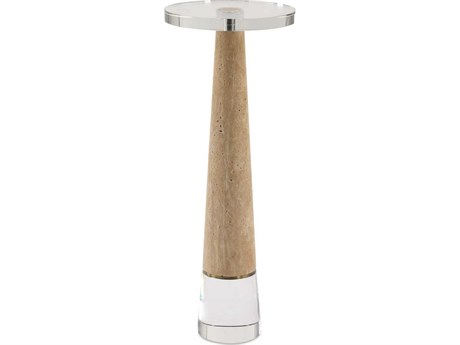 Uttermost Niari Round Clear Gold End Table