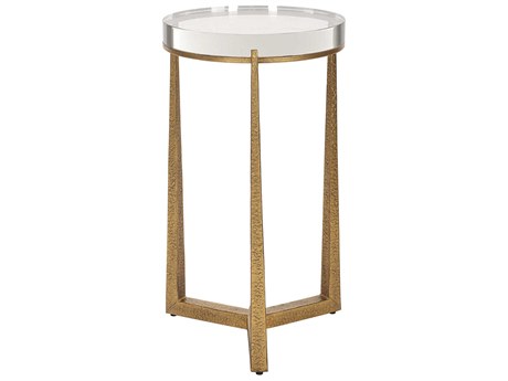 Uttermost Midas Round Gold End Table