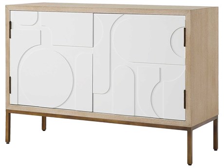 Uttermost Weimar Natural Cream White Oak Wood Accent Chest