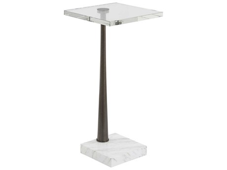 Uttermost Pelton Square Black White End Table