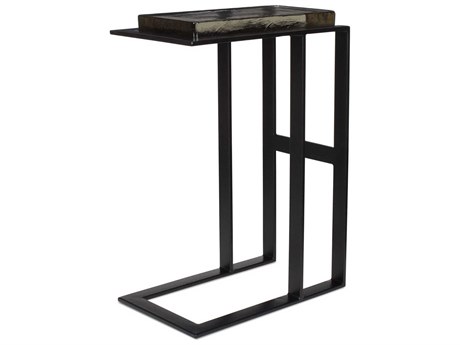 Uttermost Soma Rectangular Glass Black End Table