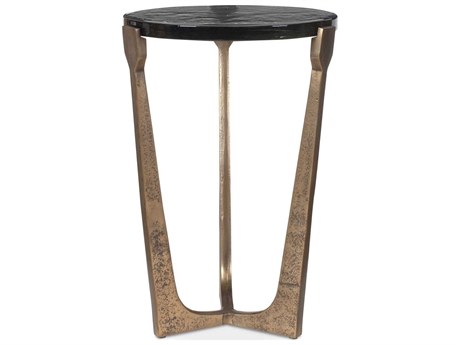 Uttermost Outdoor Bohdi Antique Brass Metal Round End Table