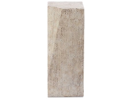 Uttermost Outdoor Leroy Brown White Concrete End Table