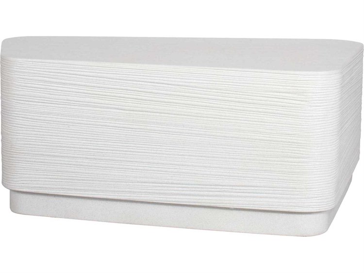 Photos - Garden Furniture Uttermost Outdoor Saltwater White Concrete Coffee Table 50307
