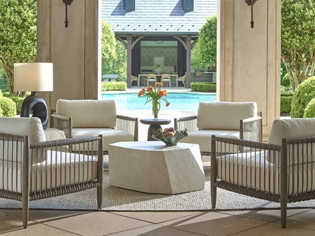 Uttermost Outdoor Borneo Wood Cushion Lounge Set