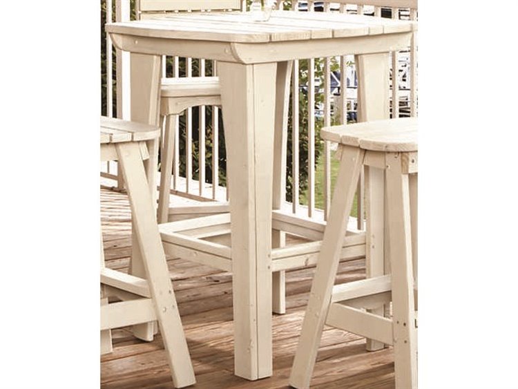 Uwharrie Chair Companion Series Wood Square Bar Table