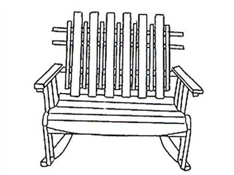 Uwharrie Chair Nantucket Wood Arm Rocker Loveseat