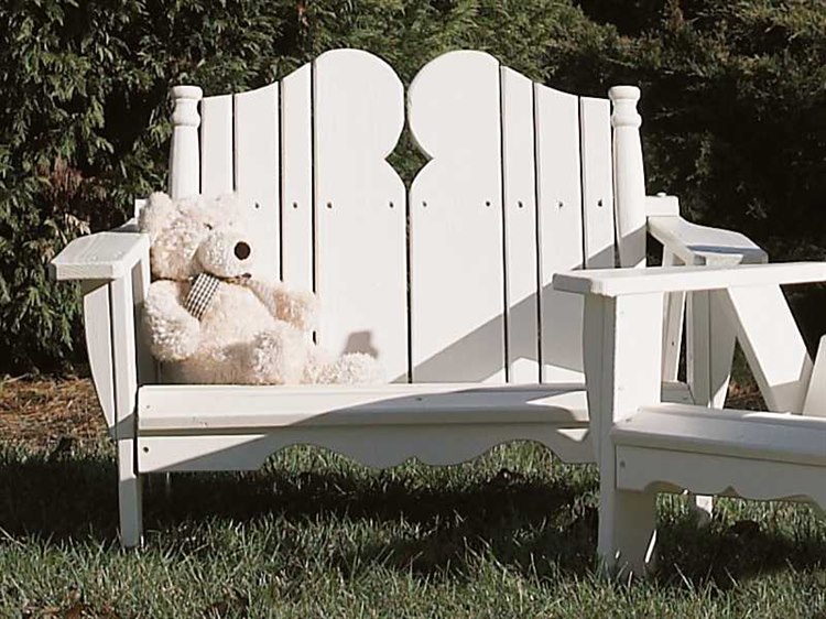 Uwharrie Chair Nantucket Wood Loveseat 40Wx25.5Dx32H - CHILD SIZED