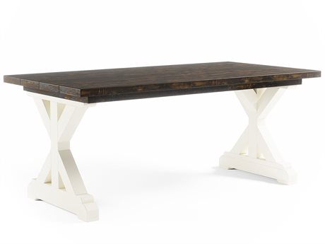 Uwharrie Chair Farmhouse Wood 60W x 37''D 5ft Rectangular Dining Table