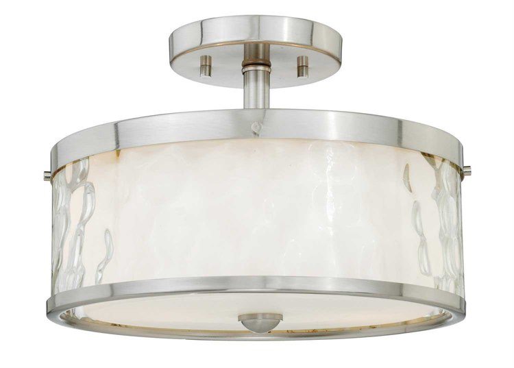 Vaxcel Vilo Satin Nickel Outer Water Glass Inner Frosted Opal Vaxcel Vilo Satin Nickel Outer Water Glass Inner Frosted Opal Two Light