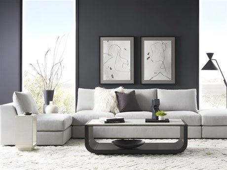 Vanguard Furniture Ease Gray Upholstered Sectional Sofa