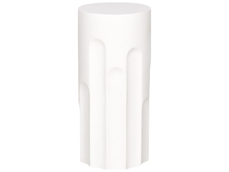 Vanguard Furniture Dorian Stone Cast White Round Spot Table