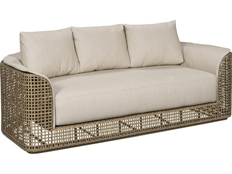 Vanguard Furniture Outdoor Bliss Bench Seat Mid Sofa w/ Blanket