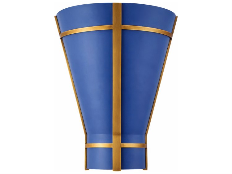 Photos - Chandelier / Lamp Varaluz Brasserie 1-Light Wall Sconce French Blue/Heritage Bronze in Blue 536W01FBBRZ