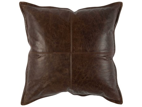 Villa by Classic Home Cheyenne Chocolate Brown Throw Pillow