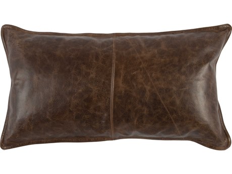 Villa by Classic Home Cheyenne Chocolate Brown Throw Pillow