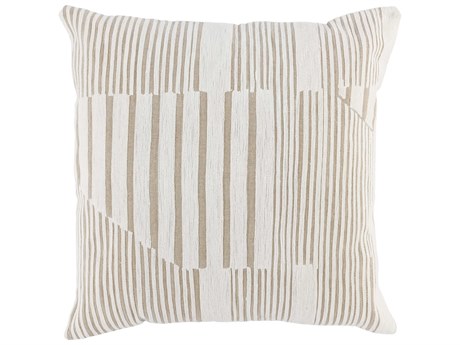 Villa by Classic Home Charlotte Ivory Natural Throw Pillow