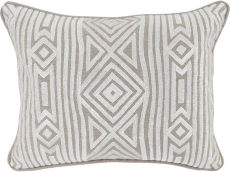 Villa by Classic Home Adrie Ivory Throw Pillow