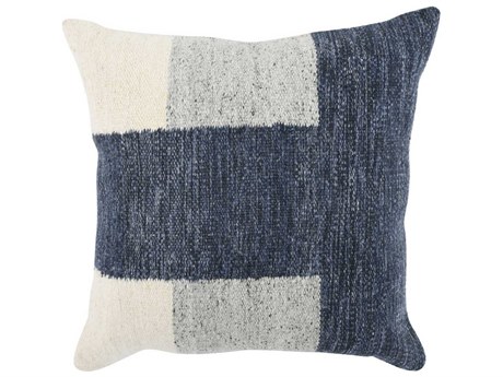 Villa by Classic Home Kass Blue Throw Pillow