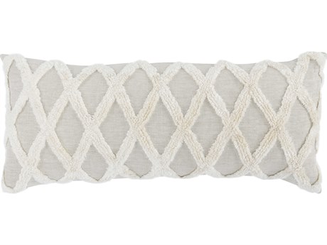 Villa by Classic Home Evangeline Natural Ivory Throw Pillow