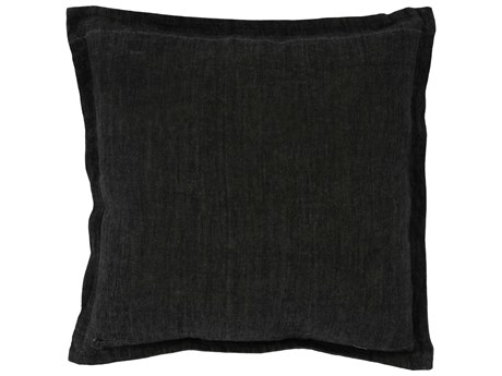 Villa by Classic Home Amy Chalk Charcoal Throw Pillow