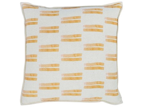 Villa by Classic Home Dalia Ivory Orange Throw Pillow