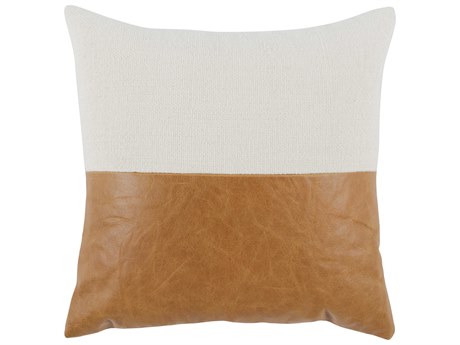 Villa by Classic Home Yoli Ivory Chestnut Throw Pillow