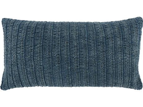 Villa by Classic Home Nakeya Rina Blue Throw Pillow