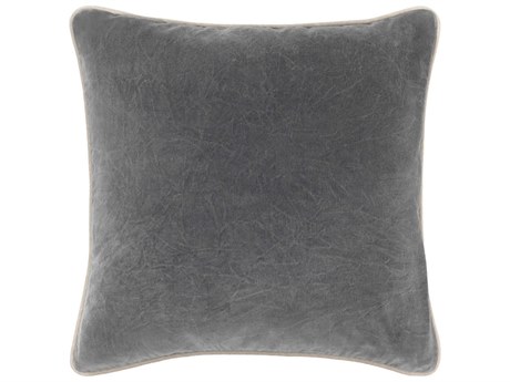 Villa by Classic Home Heirloom Dark Grey Throw Pillow