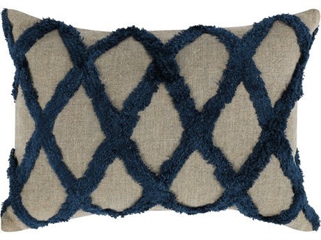 Villa by Classic Home Evangeline Blue Throw Pillow