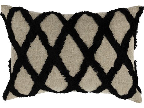 Villa by Classic Home Evangeline Black Throw Pillow