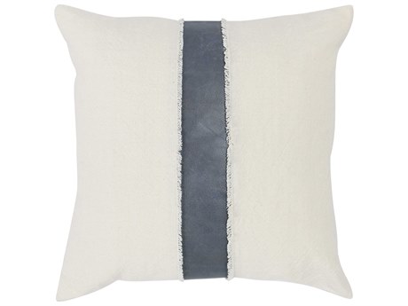 Villa by Classic Home Steam Blue Ivory Throw Pillow