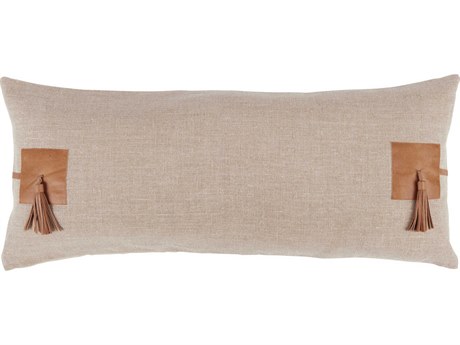 Villa by Classic Home Brazo Natural Chestnut Throw Pillow
