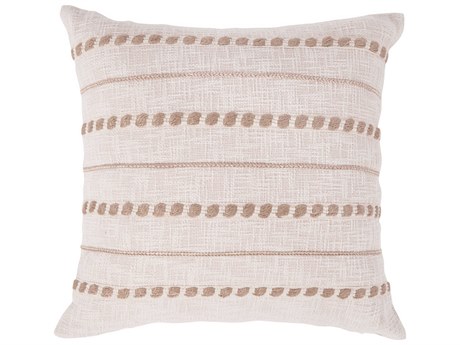 Villa by Classic Home Lago Natural Ivory Throw Pillow