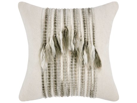 Villa by Classic Home Ambrose Ivory Throw Pillow