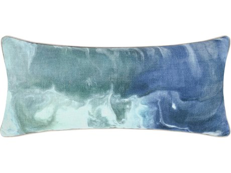 Villa by Classic Home Mantra Blue Throw Pillow