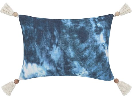 Villa by Classic Home Prana Blue Throw Pillow