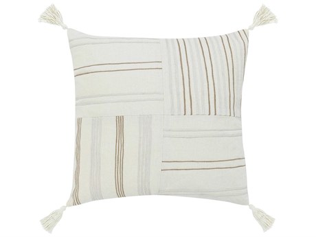 Villa by Classic Home Apana Beige Throw Pillow