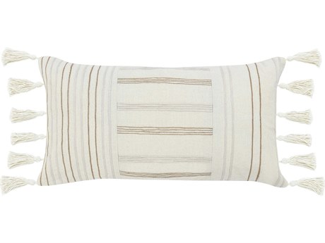 Villa by Classic Home Apana Beige Throw Pillow
