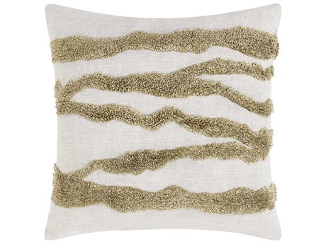 Villa by Classic Home Passage Wheat Green Throw Pillow