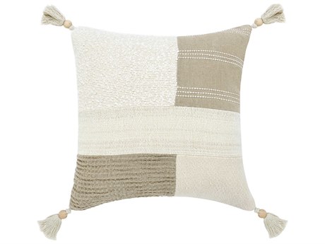 Villa by Classic Home Yasa Ivory Throw Pillow