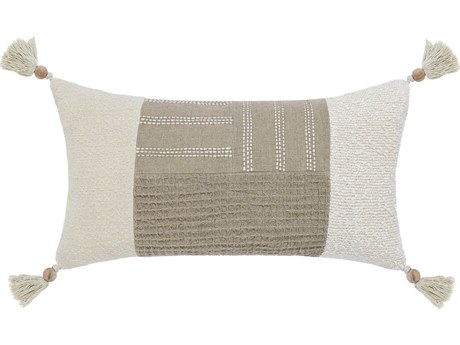 Villa by Classic Home Yasa Ivory Throw Pillow