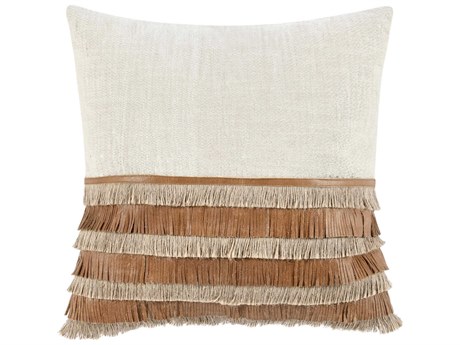Villa by Classic Home Casa Chestnut Natural Throw Pillow